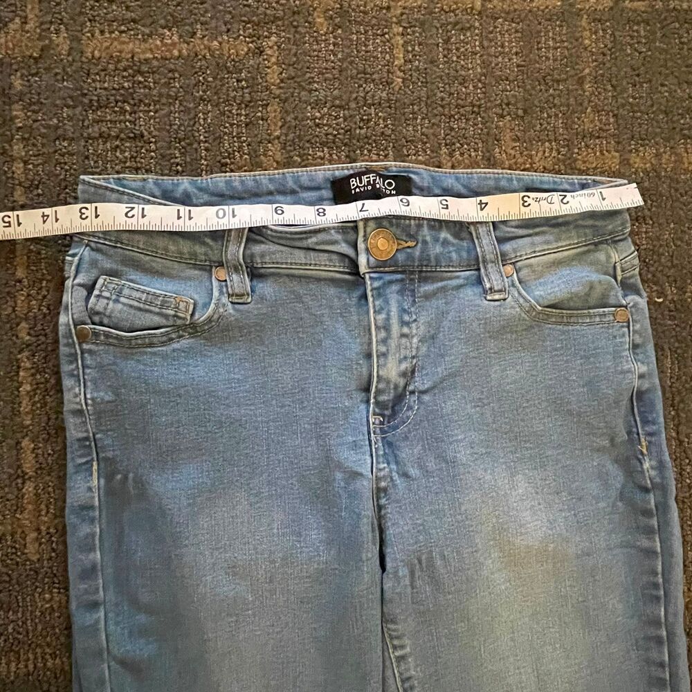 Buffalo David Bitton Womens 2/26 Aubrey Mid Rise Super Soft Capri Jeans Blue - Picture 9 of 11